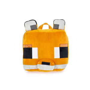 Minecraft Boys Fox Plush Backpack 12.5" Orange Soft NWT